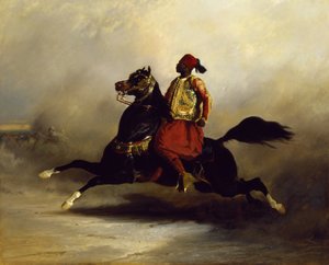 Nubische Ruiter in Galop