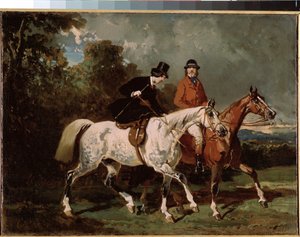 Rit te paard door Alfred Dedreux