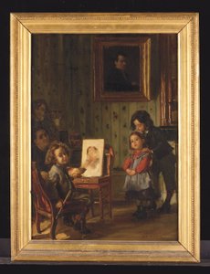 Interieur, de familie van de kunstenaar