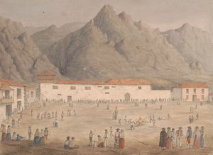 Plein in het dorp Los Silos, Tenerife