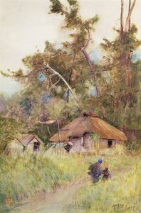 Een Stormachtige Dag in Japan, c.1889 door Alfred East
