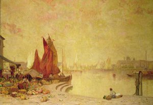 Een Venetiaanse Kade door Alfred East