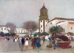 De Kathedraal, Algeciras, ca. 1910 door Alfred East