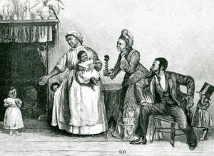 Bezoek van Tante Chloe, 1877 door Alfred Edward Emslie