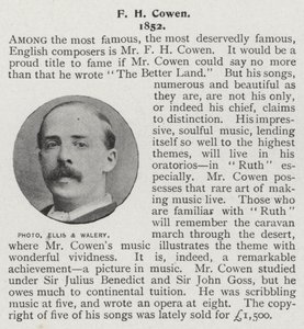Frederic Hymen Cowen, Britse pianist, dirigent en componist (zw/w foto)