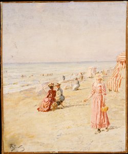 Het Strand, Oostende door Alfred Emile Stevens
