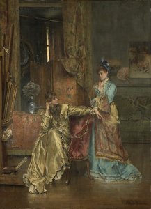 Het bezoek, c.1870
