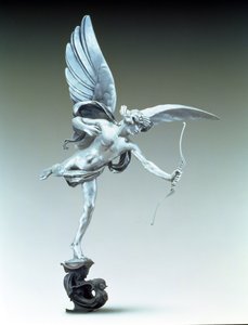 De Engel van Christelijke Liefdadigheid, een replica van Eros van het Shaftesbury Memorial