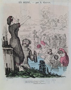 Baden in de Seine bij Bougival, uit 