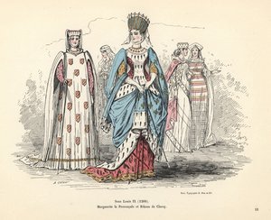 Kostuums van Margaretha van Provence en Rikaus van Claroy