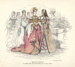 Franse vrouwenkostuums uit de Renaissance