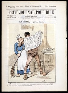 Man die een krant leest: 