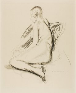 Zittend naakt door Alfred H. Maurer