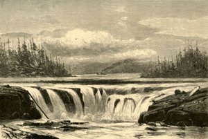 Watervallen van de Willamette, 1872 door Alfred Harral