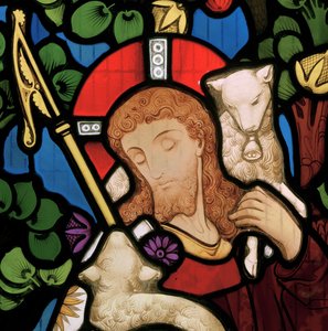 Abbey Cwm Hir, De Goede Herder, (detail), 1865