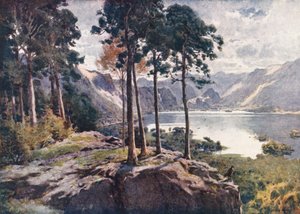 Lake District: Derwentwater, vanaf Castle Head, een heldere ochtend