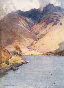 Lake District: Wastwater en Scawfell door Alfred Heaton Cooper