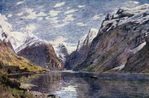 Loen Meer en Gletsjer, Nordfjord door Alfred Heaton Cooper