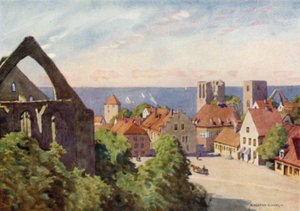 De stad Visby door Alfred Heaton Cooper