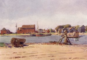 Walberswick Ferry, Suffolk door Alfred Heaton Cooper