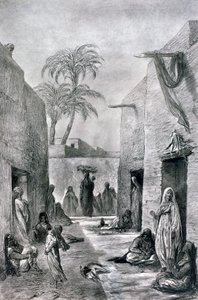 Een straat van Almees Egyptische danseressen, Egypte, 1872 door Alfred Henri Darjou