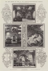 Het Nieuwe Luxe Station van de Paris-Lyons-Mediterranean Spoorweg door Alfred Hugh Fisher