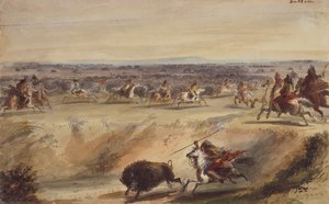 Een Omringing of Jacht op de Buffel, c.1839