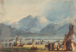Gesneden rotsen, c.1837 door Alfred Jacob Miller