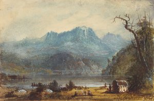 Meerscène, Wild River Mountains, c.1837 door Alfred Jacob Miller