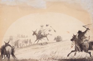 Muil ezel die zijn lading afwerpt, c.1837