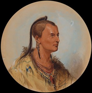 Sioux Brave, c.1837 door Alfred Jacob Miller