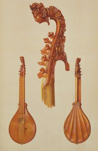 Cittern gemaakt door Antonio Stradivarius (c.1644-1737) 1700, uit 