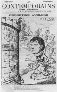 Karikatuur van Hubertine Auclerc, uit Les Contemporains magazine