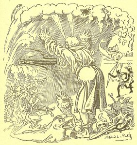 Illustratie van Alfred Le Pete (1841-1909) in Gros-Jean en zijn genezing