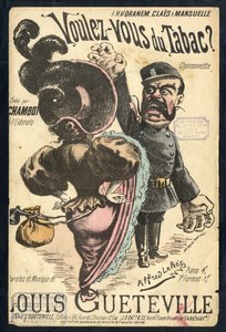 Illustratie van Alfred Le Petit in Chanson illustree, circa 1900 - Vouvous du tabac. Louis Gueteville - Roken, Tabak door Alfred Le Petit
