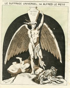 Illustratie van Alfred Le Petity (1841-1909) voor de omslag van Le Grelot door Alfred Le Petit