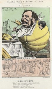 La Pumpkin: karikatuur over Ernest Picard - ill. uit 14/03/1871 in 