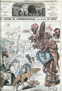 Het internationale proces door de Londense Algemene Raad na de arrestatie van leden van de Internationale Arbeidersvereniging. Omslag in 