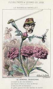 De Rosier des Battailles: karikatuur van generaal Faidherbes - ill. van 20/01/1871 in 