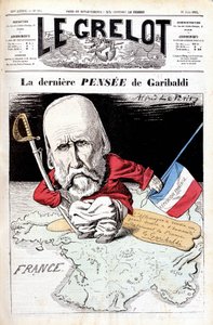 De laatste gedachte van Garibaldi. Karikatuur in Le bell