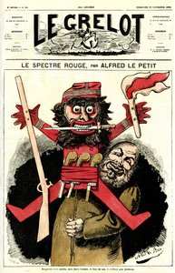 een katholieke priester zwaaide een kleine figuur door Alfred Le Petit
