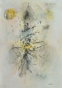 Het gestempelde vel papier door Alfred Otto Wolfgang Schulze Wols
