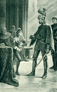 Admiraal Sir Andrew Wood en James IV, illustratie uit 