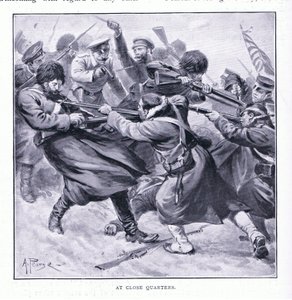 Op korte afstand, illustratie uit Cassells History of the Russo-Japanese War Vol 1, ca. 1900