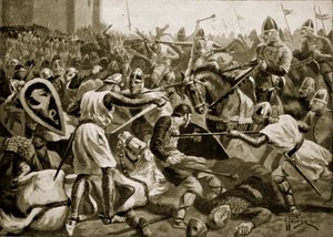 Robert gevangen genomen bij Tinchebral, 1106, illustratie uit 