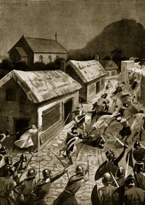 De bestorming van Berwick door de Schotten, november 1354, illustratie uit 
