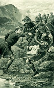 Wallace, aangevallen door de volgelingen van Lord Percy