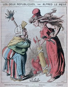 Cartoon over de twee Republieken, 