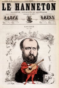 De mei 1867 chabiner. Cartoon door Charles Gounod (1818 - 1893), Franse componist. door alfred le Petit door Alfred Petit