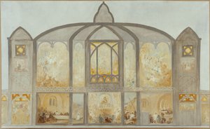 Schets voor de kerk van Saint-Jean de Montmartre, circa 1900 door Alfred Plauzeau